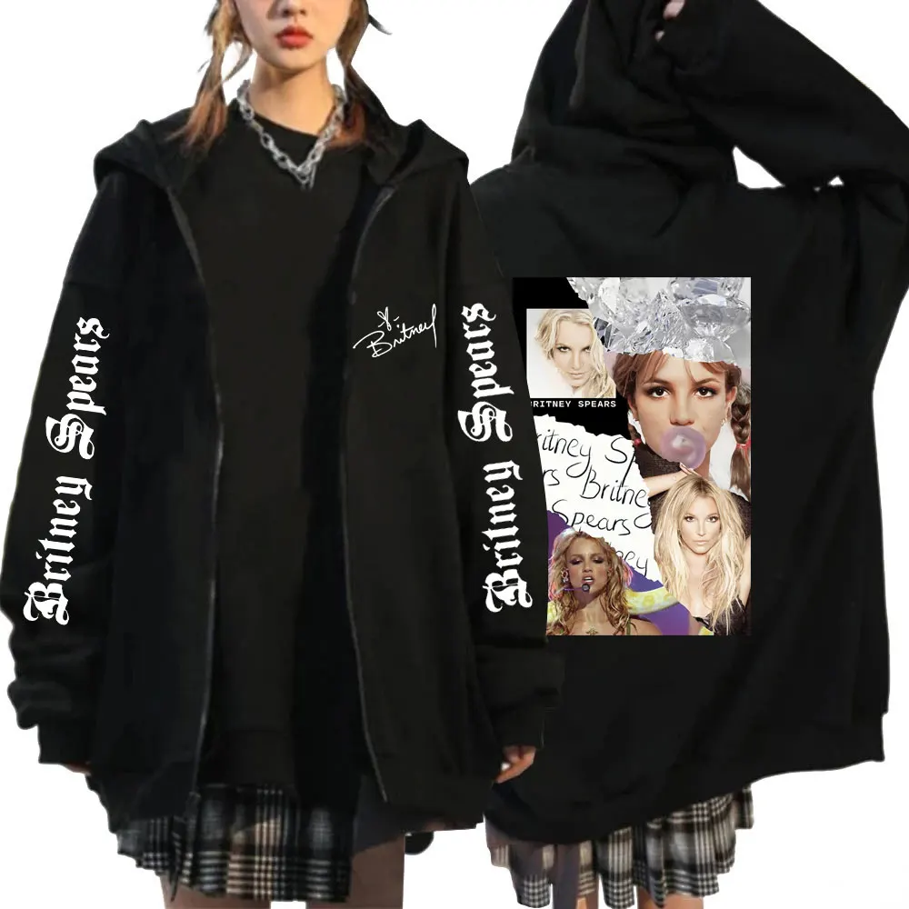 Britney Spears - Album Collage Zip Up Hoodie