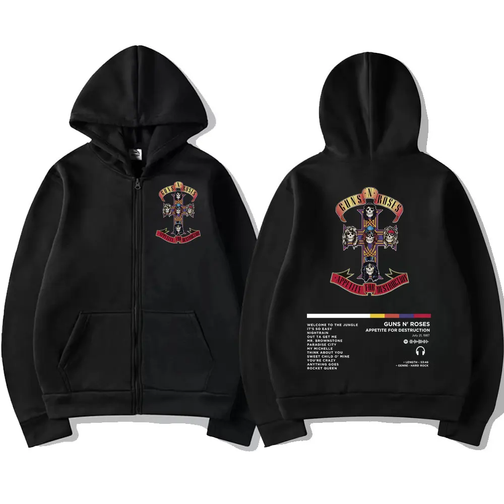 Guns N roses zip up hoodie