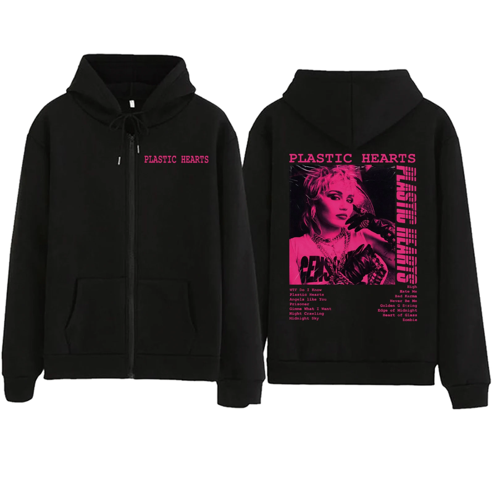 Miley Cyrus - Plastic Hearts Zip Up Hoodie