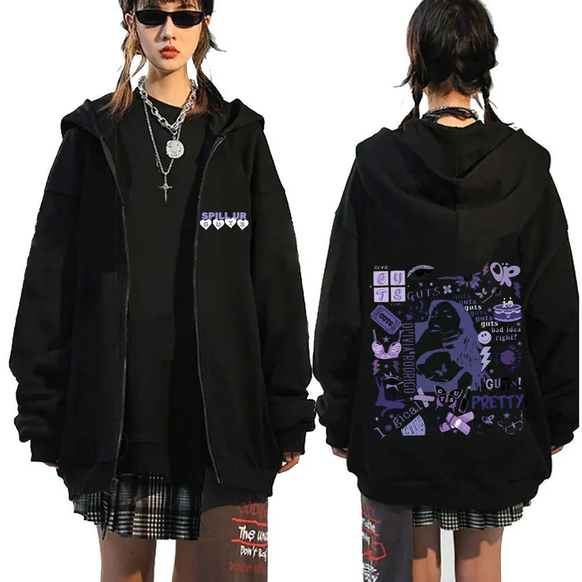Olivia Rodrigo - Sour Album Doodle Print Hoodie