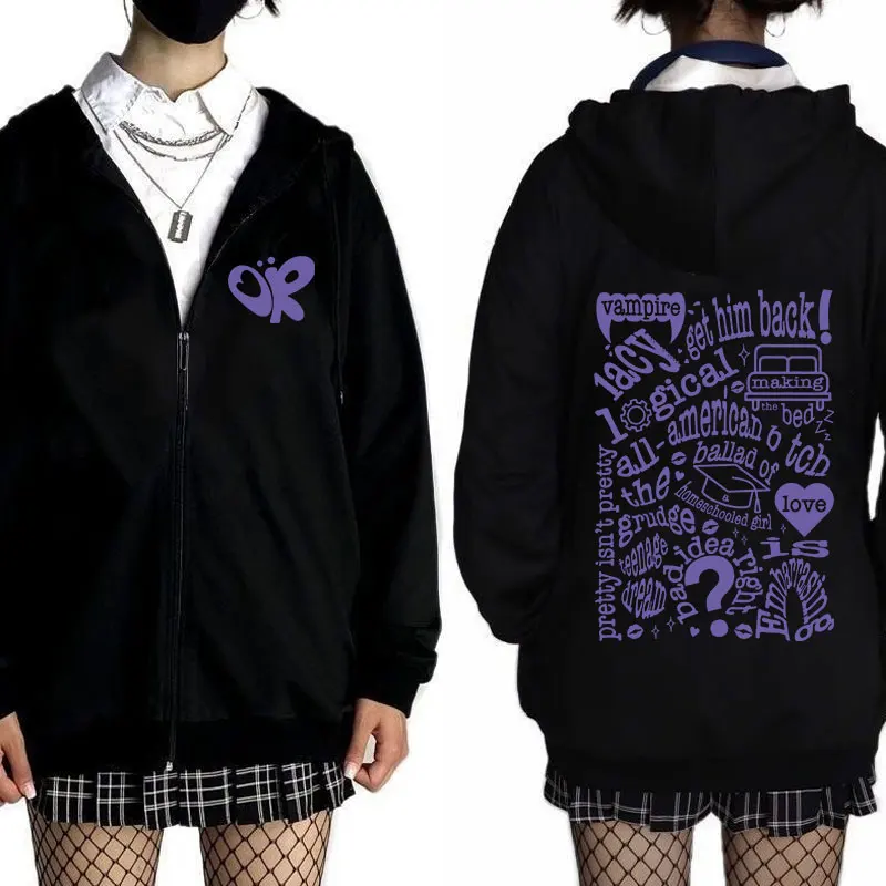 Olivia Rodrigo - Guts Print Zip Up Hoodie