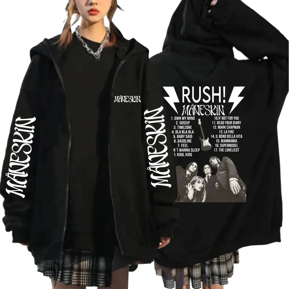 Maneskin  zipper Hoodie