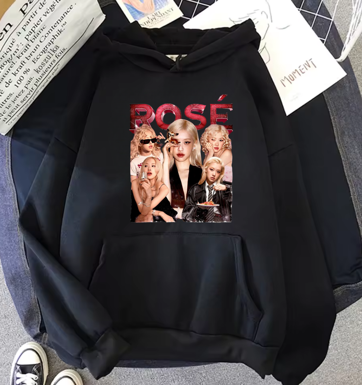 ROSΓ Bootleg Hoodie β BLACKPINK Vintage Streetwear for BLINKs
